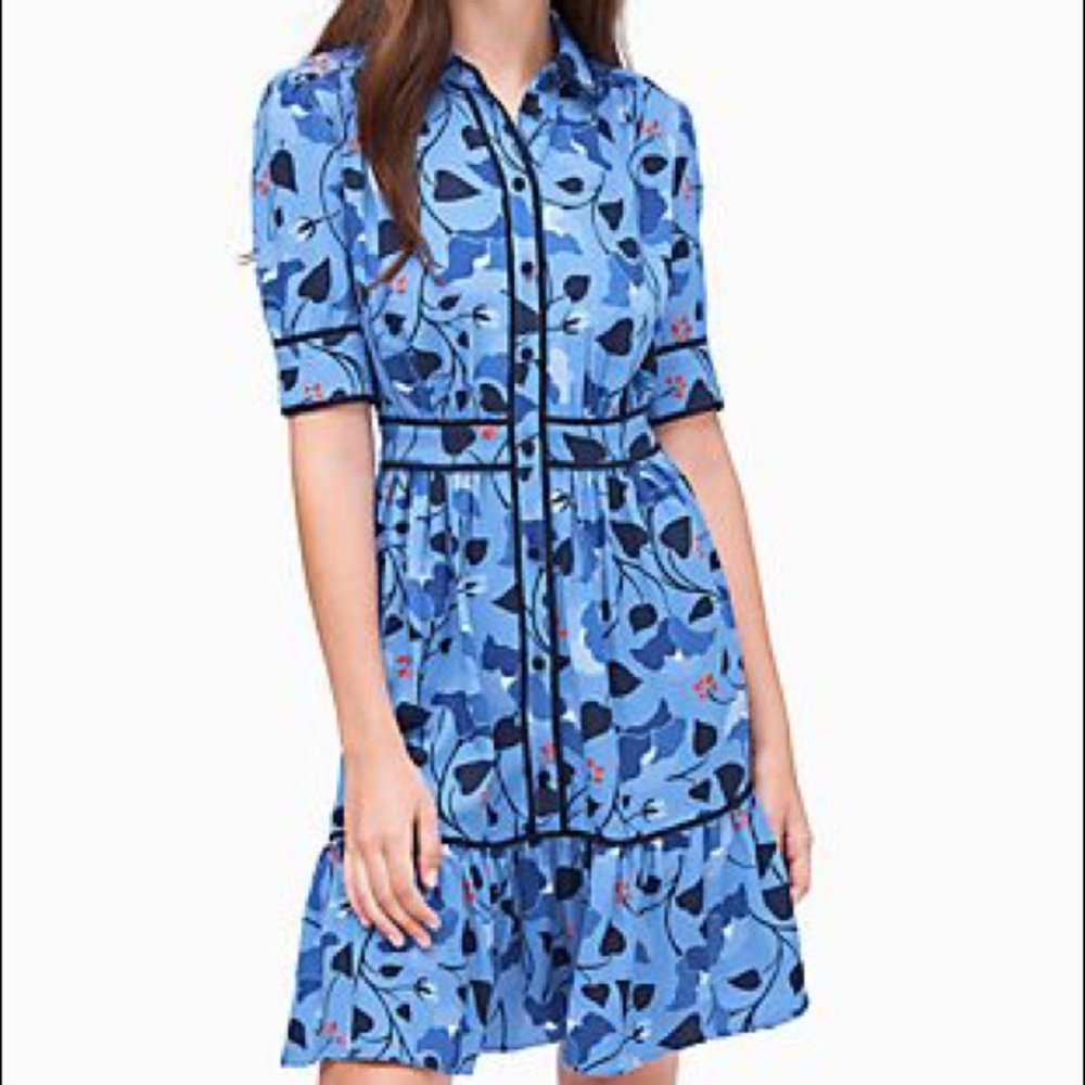 NWT Kate Spade Nouveau Bloom Fluid Shirtdress